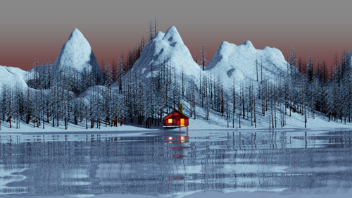 Winter Landscape Frozen Lake preview image